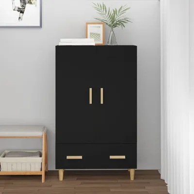 Produktbild von vidaXL Highboard Schwarz 70x31x115 cm Holzwerkstoff