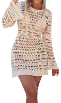 Immagine prodotto di Solidchoice - Copricostume da bagno all'uncinetto, vestito da spiaggia per donna