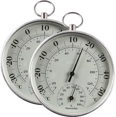 Produktbild von Thermometer-Hygrometer für Innen und Außen, 2er Set