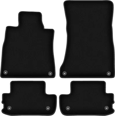 Immagine prodotto di Tappetini in velluto per Mercedes S W222 (2013-, coupé) neri, set 4 pz, con fissaggi