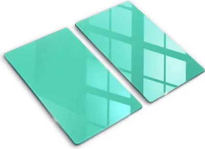 Produktbild von Glasschneideplatte - Herdabdeckplatte - 2x30x52 cm -Schneidebrett - Spritzschutz -Grüne Farbe