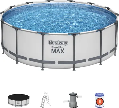 Produktbild von Bestway Steel Pro Max™ Frame Pool Komplett-Set, rund, 427x122cm, 5612X