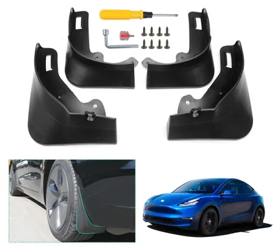 Obrázok produktu pre Blatníky na Tesla Model Y (ročníky 2021-2024), zahŕňajú predné a zadné kryty