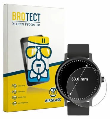 Produktbild von BROTECT Schutzglas für Armbanduhren (Kreisrund, ø: 33 mm) Schutzfolie Panzer Folie Glas Display Schutz klar