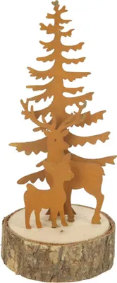 Produktbild von TrendLine Deko Baum mit Rentier 6,5 x 6,5 x 16,5 cm braun