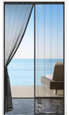Obrázek produktu pro Magnetická síťka na dveře, rozměry 85x200 cm, ochrana proti hmyzu, bez nutnosti vrtání, černá barva