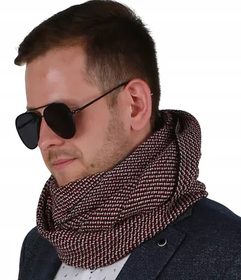 Produktbild von Alur Herren Schlauchschal elegant rot kariert Winter