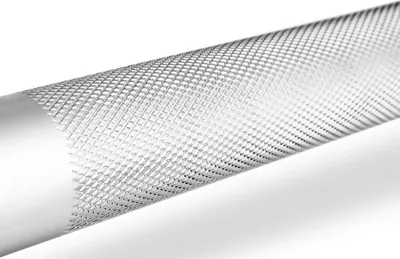 Obrázok produktu pre Hop-Sport tyč na činku 30 mm - tyč na činku dlhá 120 cm, pochrómovaná a s vrúbkovaním, so závitom a hviezdicovým upevnením - vyrobená z pevnej ocele