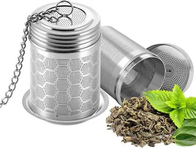 Produktbild von Famanu Teesieb für lose Teeblätter - 2 Stück, feinmaschiges Design, Edelstahl 304