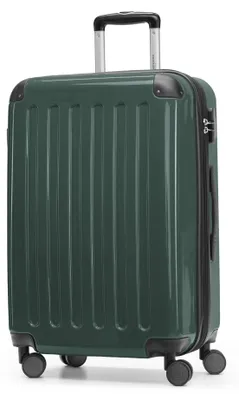 Produktbild von HAUPTSTADTKOFFER - Alex - Hartschalen-Koffer erweiterbarer Trolley glänzende Hartschale Aufgabegepäck Rollkoffer Reisekoffer, 65 cm, 74 Liter,Waldgrün