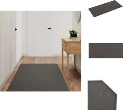 Imagen del producto de vidaXL Alfombra rectangular, color antracita, 80x180 cm - Alfombras