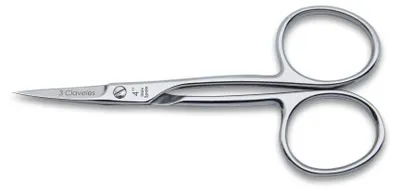 Produktbild von 3 Claveles 12005 - Nagelschere für Maniküre, gebogene Schneide, rostfrei, 4"