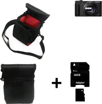 Produktbild von K-S-Trade Kameratasche Fototasche Umhängetasche Schutz Hülle kompatibel mit Sony Cyber-shot DSC-HX95 mit Zusatzfach und teilbaren Innenraum mit