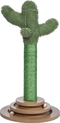 Produktbild von Dehner Lieblinge Kratzbaum Cactus, Katzenbaum stilvoll / abwechslungsreich, Kletterbaum für Katzen, ca. Ø 32 cm, Höhe 60 cm, grün