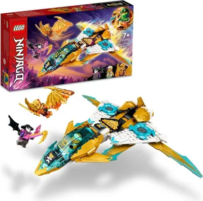 Zdjęcie produktu dla LEGO NINJAGO Złoty smoczy odrzutowiec Zane’a, Zestaw do budowania, 7 lat(a), Plastik, 258 szt., 490 g