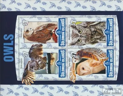 Produktbild von Briefmarken Salomoninseln 2016 Mi 3566-3569 Kleinbogen (kompl. Ausg.) postfrisch Eulen