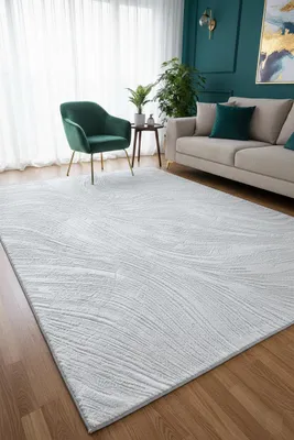 Produktbild von Kurzflor Teppich Boho 3D Hoch-Tief-Effekt – Teppich Wohnzimmer & Schlafzimmer