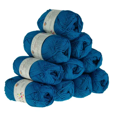 Strickgarn Cotton Queen royalblau