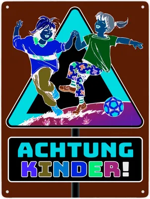 Produktbild von Warnschild Achtung Kinder Metallschild XXL in 28x38 cm zum Thema
