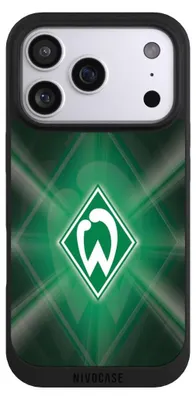 Produktbild von NIVOCASE Handyhülle für Apple iPhone 17 Pro  Hülle NIVOpure Case Schwarz Offizielles Lizenzprodukt SV Werder Bremen Wappen