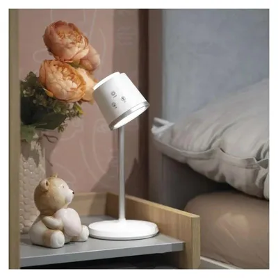 Productafbeelding van EMOS LED oplaadbare burenlamp 4-in-1 ABBIE, 6W, 300lm, 1500mAh Li-Ion batterij met een brandduur van 33 uur, dimbaar, instelbare kleurtemperatuur, 1,3 meter USB-kabel, wit, Z7636W