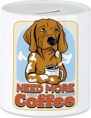 Produktbild von Need More Coffee Spardose Kaffee Coffee Kaffeeliebhaber Coffeelover Cappuccino Caffee Latte Morgens Frühstück