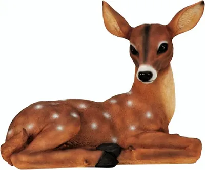 Produktbild von Großes  Reh Kitz liegend Dekofigur 44 cm x 35 cm Gartenfigur