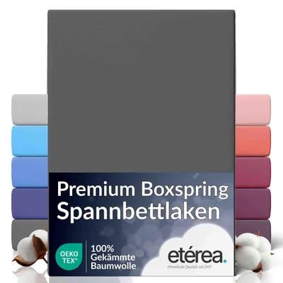 Produktbild von etérea Jersey Spannbettlaken Baumwolle 240x220 cm