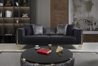 Produktbild von Polstersofa Komfort Dreisitzer Lounge 3er-Sofa Dreisitzcouch Polstersofa 230cm