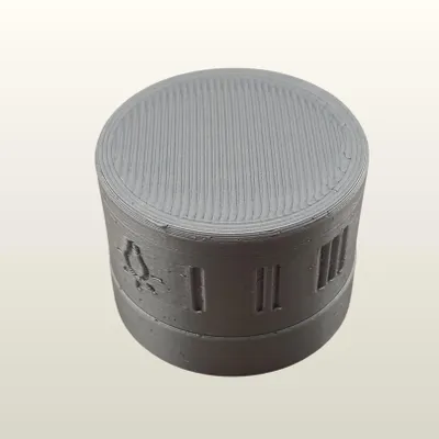 Ersatz-Drehknopf für Dunstabzugshauben, 1 St., Alu grau, Ø 34,8 mm
