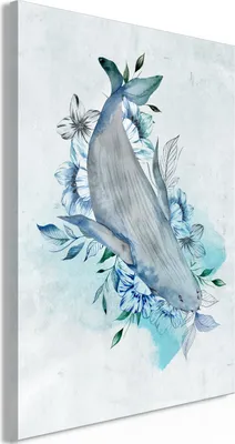 Produktbild von Italienischer Leinwand Leinwandbild - Mrs. Whale (1 Part) Vertical 80x120 cm Für Kinder g-C-0375-b-a