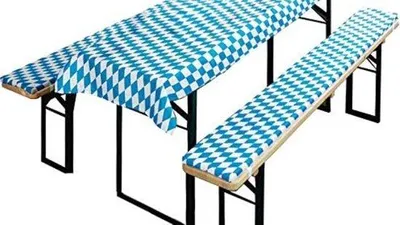 Produktbild von Famanu Cover-Set für Bierbänke und -tische - Bavaria-Blau