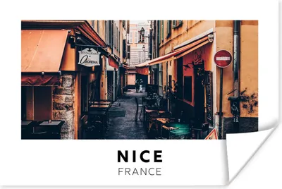 Produktbild von MuchoWow® Poster Frankreich - Nizza - Straße 30x20 cm - Plakate - Print