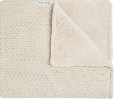 Produktbild von Baby's Only Gitterbettdecke teddyfutter Sky - Warm linen - 100x135 cm