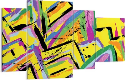 Produktbild von Bild auf Leinwand - Leinwandbild - Abstraktion modern - 120x70cm - Wand Bild - Wanddeko - Leinwanddruck - Bilder - Kunstdruck - Wanddekoration - Leinwand bilder - Wandkunst - DL120x70-4111