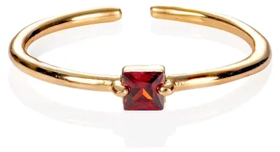 Productafbeelding van Elegante Gouden Ring met Rode Zirkonia voor Vrouwen