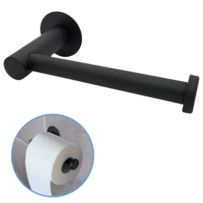 Produktbild von Sanics WC-Rollenhalter ohne Bohren - Selbstklebender Toilettenpapierhalter - WC-Papierhalter - Klopapierhalter Schwarz