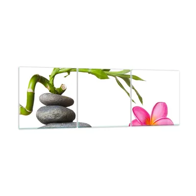 Produktbild von Bilder auf glas - Ruhig blume dekoration stein - 150x50cm - Glasbilder - Wandbilder - Kunstdruck - zum Aufhängen bereit - Wanddekoration aus Glas - Glas Bilder - Wandbild auf Glas - GCA150x50-2305