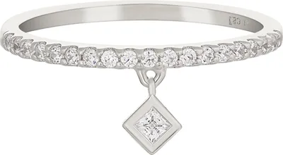 Produktbild von cai Ring 925 Sterling Silber rhodiniert Anhänger Raute Zirkonia