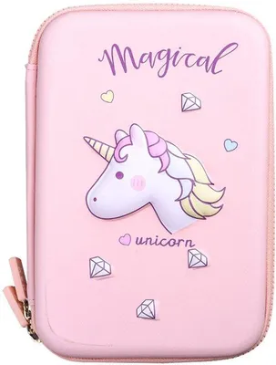 Image de Trousse organiseuse à 3 compartiments avec lanière, rose, pour l'école et le bureau