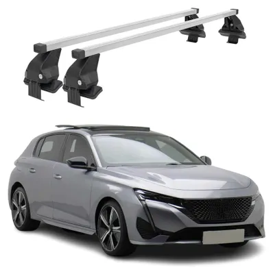 Image de Barres de toit transversales pour Peugeot 308 2021-2026 Acier Gris, productTiles.product.images.aiGenerated