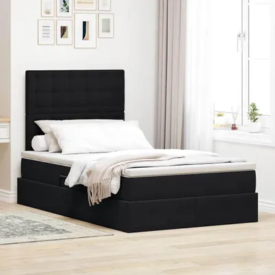 Obrázok produktu pre Maison Exclusive - Úložný priestor s matracom Čierna 120 x 200 cm Zamat