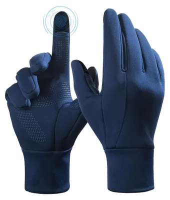 Produktbild von Winterhandschuhe Herren Damen Thermo Touchscreen Blau Größe XL/M