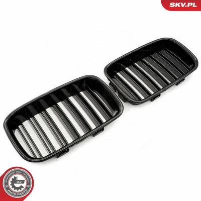 Image de Grille de calandre BMW 3 E36 double, noir brillant