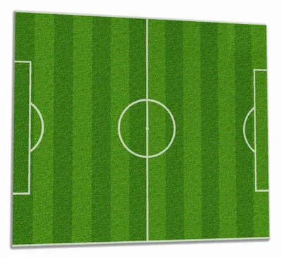 Produktbild von Wallario Herdabdeckplatte aus Glas, Größe 60 x 52 cm 1-teilig, Motiv Fußballfeld