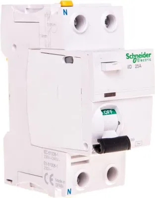Image de Disjoncteur différentiel 2P 25A 0,01A, type AC, référence iID A9Z10225