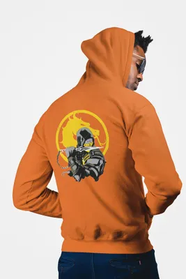 Produktbild von D&B Unisex Hoodie ZIPMO00036 Mortal Kombat Orange-Größe XL