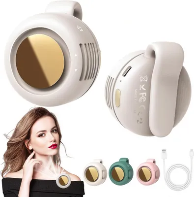 Produktbild von Mini Clip Ventilator,USB Ventilatoren Gurtelclip mit 900mAh Akku,3 Stufen,Tragbarer 360° Drehbar Handventilator Superleise 25db für Outdoor Büro Reise