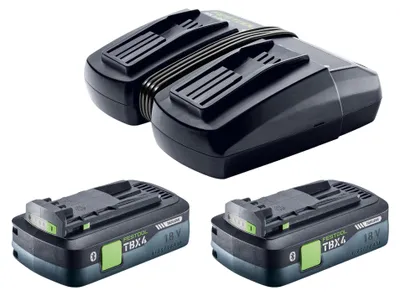 Immagine prodotto di Set Festool 18 V 2xTBX4/TCL6DUO con 2 batterie BP 18 TBX 4 C-ASI da 18 V 4,0 Ah (2x 578745) + caricabatterie doppio TCL 6 DUO (577017)