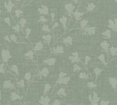 Productafbeelding van Profhome 387473-GU Bloemen behang mat groen mintgroen 5,33 m2
